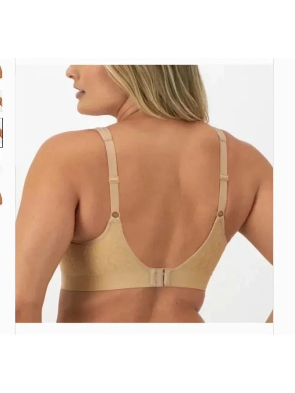 NWT Bali Bra 2-Pack Women's XL Black & Nude Wirefree Seamless B0489 - Picture 3 of 8